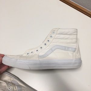 White Old-school High Top Vans